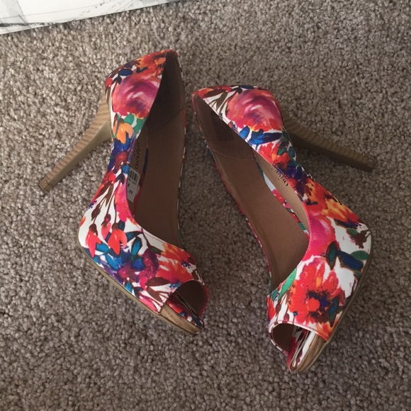floral heels payless